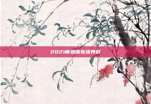 2021离婚谁有抚养权