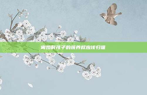 离婚时孩子的抚养权应该归谁