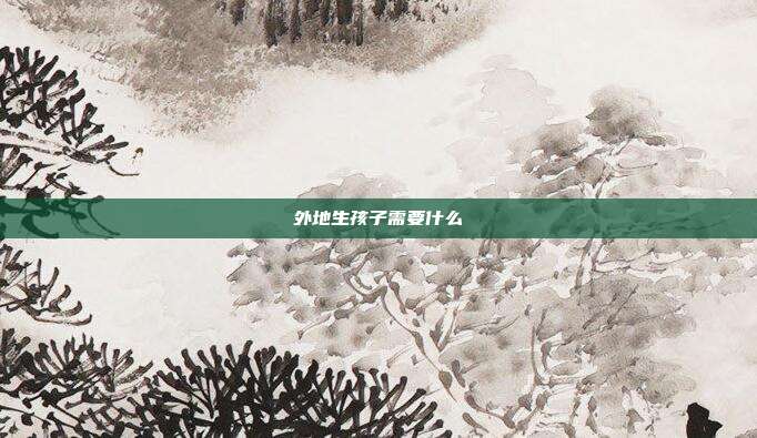 外地生孩子需要什么