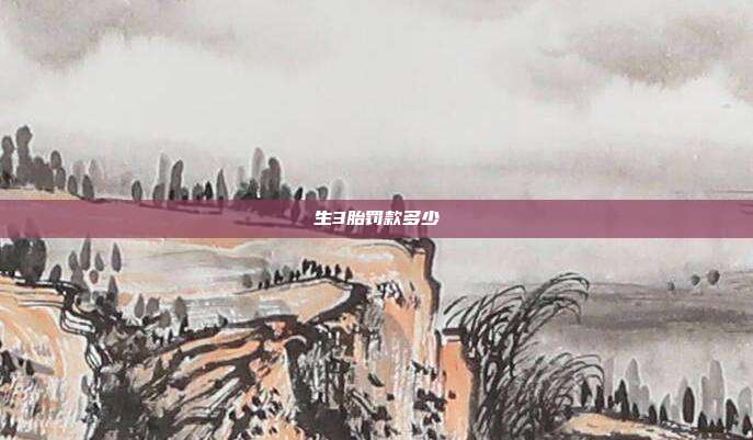 生3胎罚款多少
