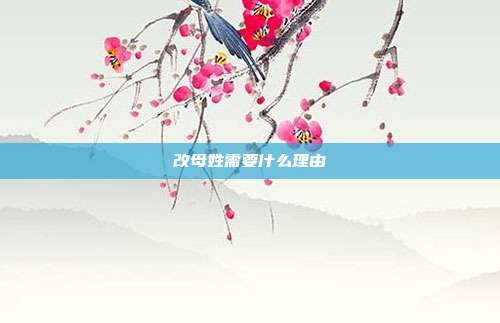 改母姓需要什么理由