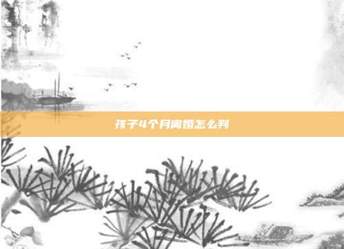 孩子4个月离婚怎么判