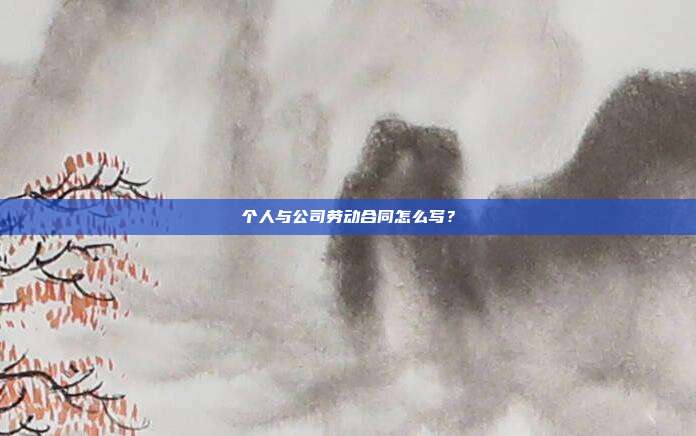个人与公司劳动合同怎么写?