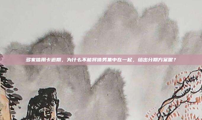 多家信用卡逾期,为什么不能将债务集中在一起,给出分期方案呢?