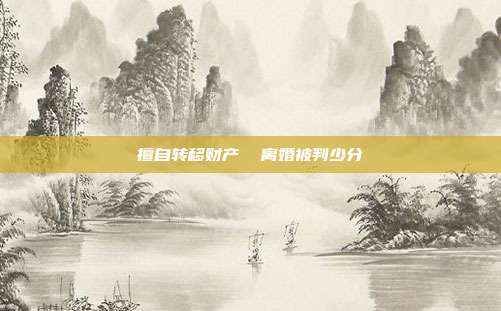 擅自转移财产 离婚被判少分