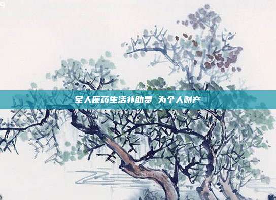 军人医药生活补助费 为个人财产