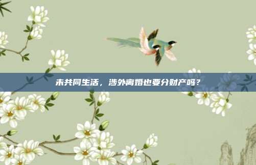 未共同生活,涉外离婚也要分财产吗?