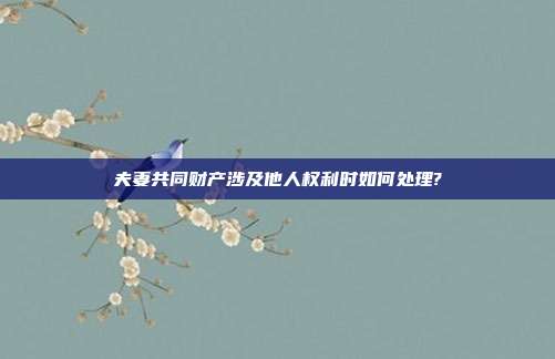 夫妻共同财产涉及他人权利时如何处理?