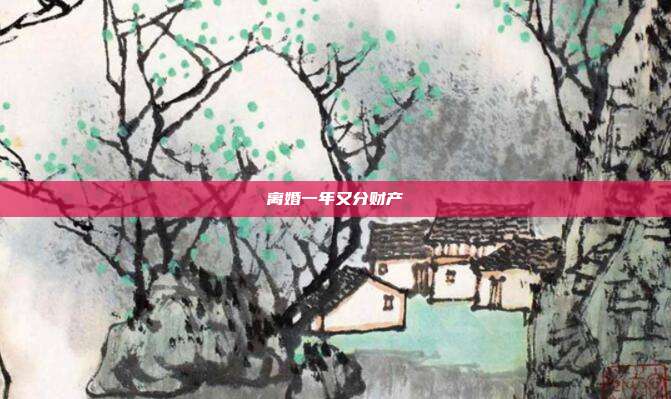 离婚一年又分财产