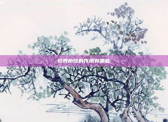 收养协议的作用有哪些
