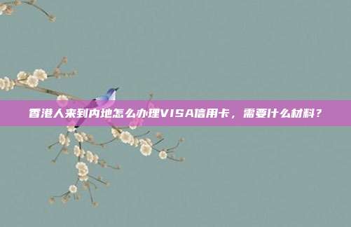 香港人来到内地怎么办理VISA信用卡,需要什么材料?