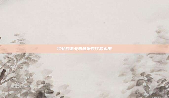 兴业白金卡机场贵宾厅怎么用