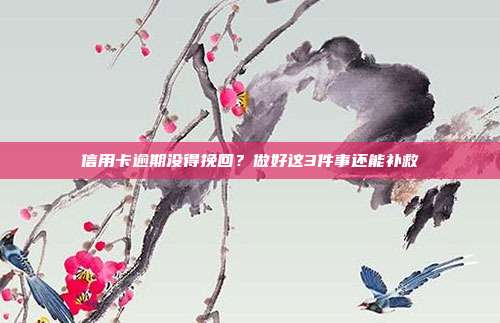 信用卡逾期没得挽回?做好这3件事还能补救