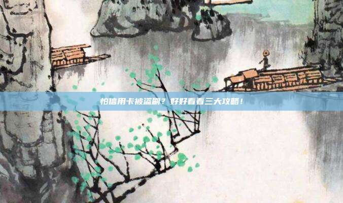 怕信用卡被盗刷？好好看看三大攻略！