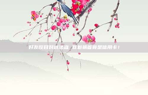 好友反目对峙法庭 罪魁祸首竟是信用卡!