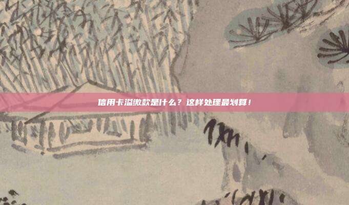 信用卡溢缴款是什么?这样处理最划算!