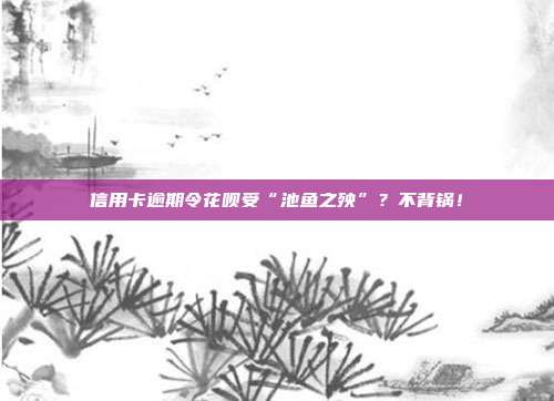 信用卡逾期令花呗受“池鱼之殃”?不背锅!