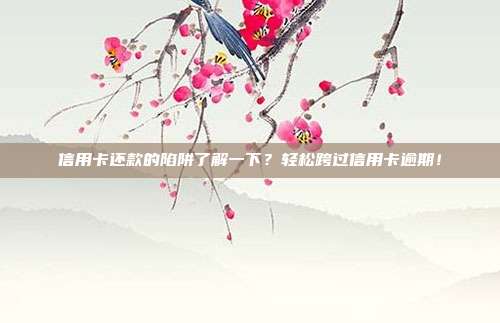 信用卡还款的陷阱了解一下?轻松跨过信用卡逾期!