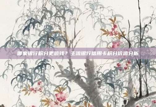 哪家银行积分更值钱?主流银行信用卡积分价值分析