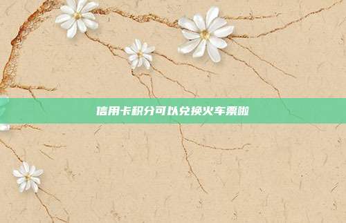 信用卡积分可以兑换火车票啦