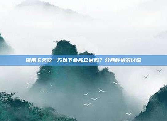 信用卡欠款一万以下会被立案吗?分两种情况讨论
