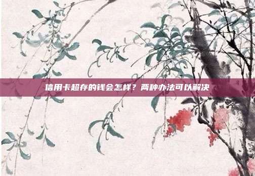 信用卡超存的钱会怎样?两种办法可以解决