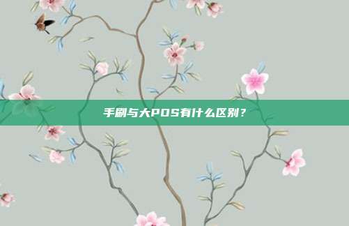 手刷与大POS有什么区别?