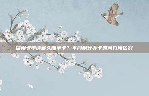 信用卡申请多久能拿卡?不同银行办卡时间有所区别