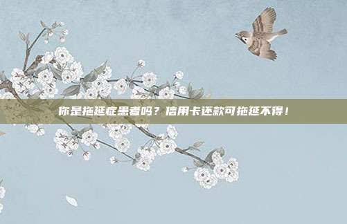 你是拖延症患者吗?信用卡还款可拖延不得!