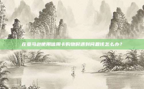 在亚马逊使用信用卡购物时遇到问题该怎么办？