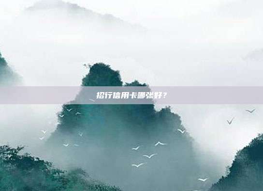 招行信用卡哪张好？