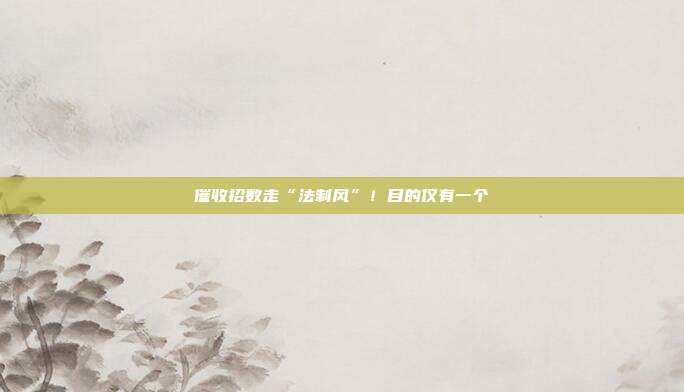 催收招数走“法制风”!目的仅有一个