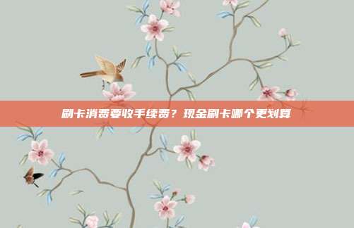 刷卡消费要收手续费?现金刷卡哪个更划算