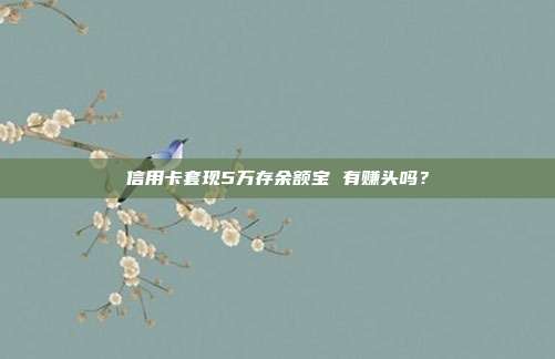 信用卡套现5万存余额宝 有赚头吗?