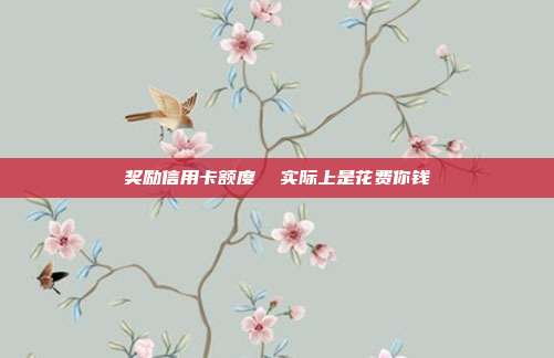 奖励信用卡额度 实际上是花费你钱