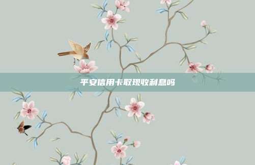 平安信用卡取现收利息吗
