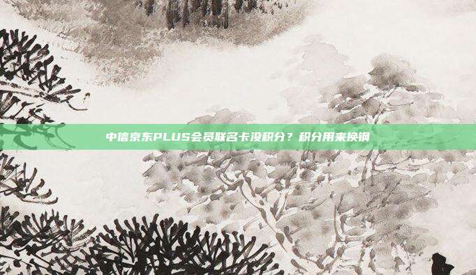 中信京东PLUS会员联名卡没积分?积分用来换钢镚