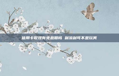 信用卡取现有免息期吗 利滚利可不是玩笑