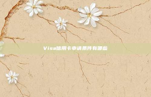 Visa信用卡申请条件有哪些