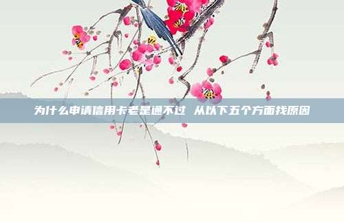 为什么申请信用卡老是通不过 从以下五个方面找原因