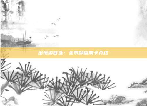 出境游首选:全币种信用卡介绍
