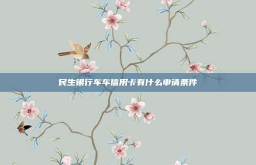 民生银行车车信用卡有什么申请条件