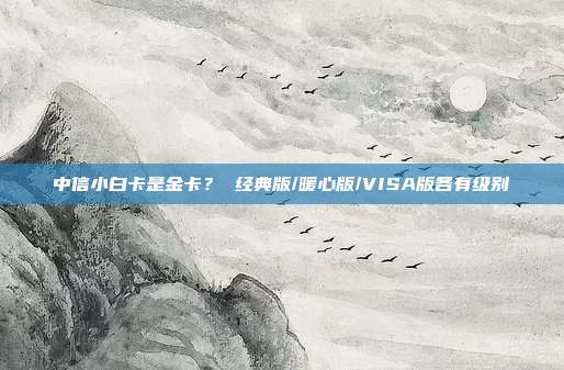 中信小白卡是金卡? 经典版/暖心版/VISA版各有级别