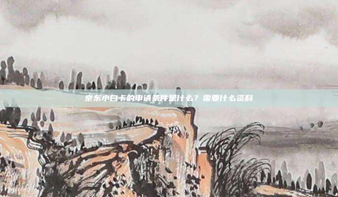 京东小白卡的申请条件是什么？需要什么资料