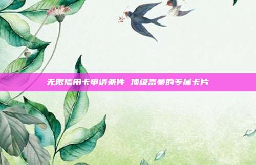 无限信用卡申请条件 顶级富豪的专属卡片