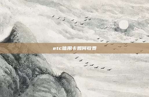 etc信用卡如何收费