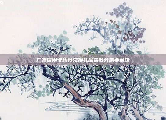 广发信用卡积分兑换礼品最低分需要多少