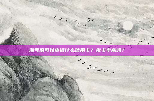 淘气值可以申请什么信用卡?批卡率高吗?