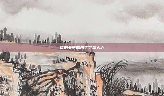 信用卡密码函丢了怎么办