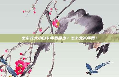 京东光大小白卡年费多少?怎么免减年费?